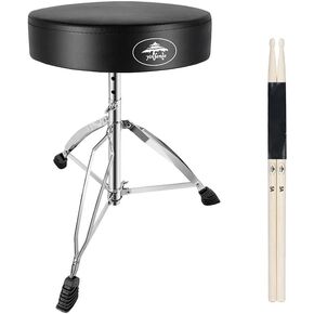 Saddle Drum Throne, Adjustable Height Drum Stool for Adults Beginner Drummers with Padded Seat and Tripod Base, Ergonomic Stool for Drum Set, Suitable for Drummers, Men, Teens in Kuwait