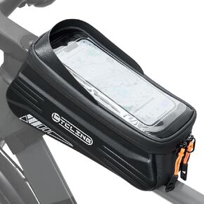 Bike Phone Front Frame Bag, Water-Resistant Bicycle Top Tube Bag, Sensitive Touch Screen Bike Phone Mount Holder for Road Mountain E-bike, Cycling Pouch, Bike Accessories for Phones in Kuwait