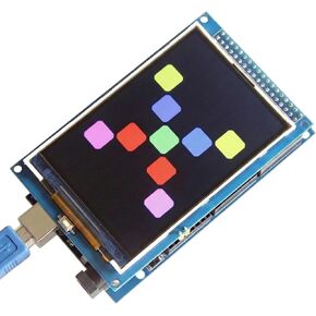 شاشة ملونة TFT LCD مقاس 3.5 بوصة لـ Arduino Mega، Mega 2560، Due، لوحات Giga R1 WiFi، واجهة متوازية 16 بت، 65 ألف لون، دقة 320x480 HD، برنامج تشغيل ILI9486، برامج تعليمية مقدمة in Kuwait