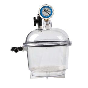 Vacuum Desiccator 150mm (5.9 inch) - Double Valves Glassware Lab Desiccator Dryer Jar for Moisture Control in Kuwait