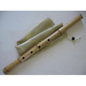 1.8 Pentatonic Shakuhachi w/o. Root End 5 Holes -- KINKO voicing hole w. buffalo Horn Flake inlet - Traditional Zen Instrument in Saudi Arabia