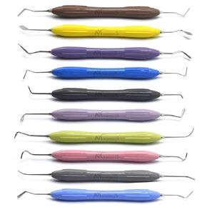 Set of 10 Dental Composite Placement Filling Instruments Silicone Handle Restoration Plugger/Spatula Appling Condensing Resin Tooth Restoration Set in Kuwait