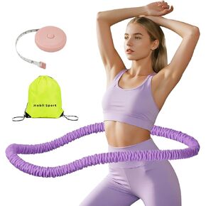 طوق مرجح مطور للبالغين - طوق لياقة ربيعي ناعم بوزن 3.3 رطل لفقدان الوزن - طوق تمرين قابل للطي للمبتدئين والاستخدام المنزلي أثناء السفر in Kuwait