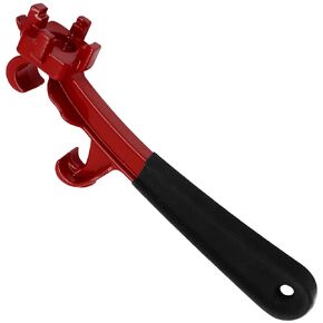 5 Gallon Bucket Opener Tool 3-in-1 Bung Wrench, Aluminum Drum Wrench Bucket Lid Opener with Non-Slip Rubber Handle Grip for Pail Paint Can Barrel(Silver) in Kuwait