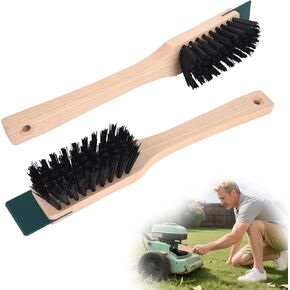 قطعتان من فرشاة جزازة العشب ذات شعيرات خشنة، فرشاة ذات شعيرات صلبة شديدة التحمل مع مقابض خشبية مكشطة تستخدم على نطاق واسع للسطح والآلة وتنظيف الخرسانة in Kuwait
