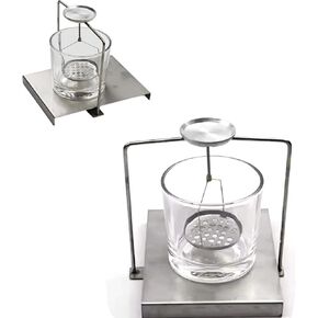Density Specific Gravity Frame for All Lab Precision Balances | Metal Stand with Acrylic Beaker, 13x12cm Bracket for Solid & Liquid Density Testing in Kuwait