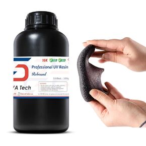 Siraya Tech Rebound 55A Black – Fast-Rebound 3D Printing Resin, High Elasticity, 55A Shore Hardness, Flexible & Shock-Absorbing – for Prototyping, Industrial & Consumer Applications (1kg) in Kuwait