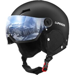 خوذة تزلج LUMDEER مع نظارات واقية 2 في 1، خوذة للحماية من الأشعة فوق البنفسجية على الجليد، خوذات رياضية ثلجية معتمدة قابلة للتعديل للرجال والنساء للتزلج والتزحلق على الجليد in Kuwait