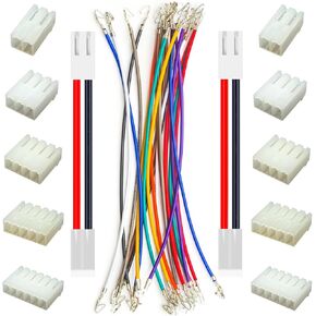 KK 156 Pre-Crimped Cable Compatible with Molex KK 3.96mm, 20AWG UL1007 PVC Cable 10 Colors, 50cm with 2P 3P 4P 5P 6P 7P 8P 9P 10P Connector Assort for DIY Item (TC-CH3.96-50cm) in Kuwait