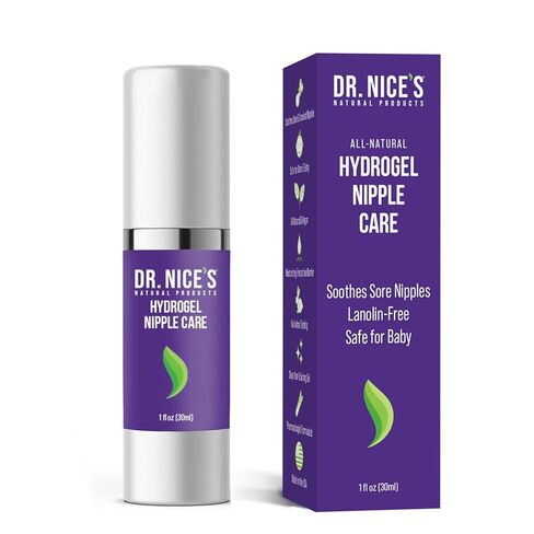 Dr. Nice's Moisturizing Gel - Lanolin-Free Nipple Cream for Breastfeeding - Nursing Essentials With Instant Cooling Relief for Sore Nipples - Water-Based Moisturizer Safe for Mom & Baby - (.34 Fl. Oz) in Saudi Arabia
