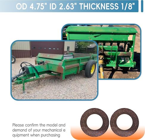 KUROKU PTO FD0 قرص احتكاك القابض المنزلق SW04542 1804000 OD4.75 ID2.63 سمك 1/8 بوصة متوافق مع John Deere Eurocardan Comer إلخ (عبوتان) in Kuwait