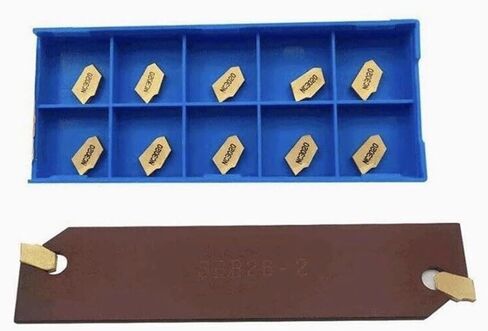 SP200 GTN-2 حشوات كربيد مقطوعة مع أداة شق الشفرة SPB26-2 عرض 2 مم ارتفاع 26 مم طول 110 مم للفولاذ شبه النهائي المقاوم للتآكل العالي وطلاء الأمراض القلبية الوعائية عبوة من 10 قطع in Kuwait