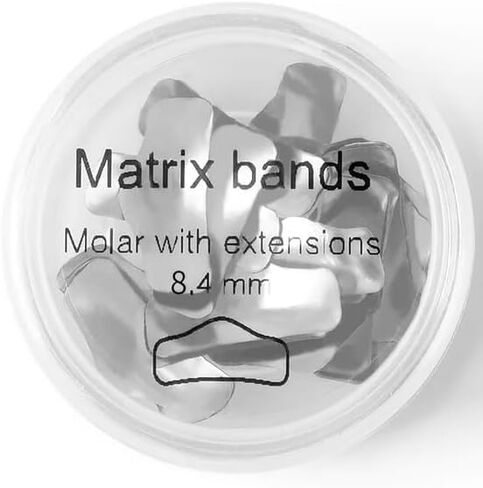 Dental Metal Matrices Sectional Contoured 50pcs/Box Matrix Refill Contoured Dental Matrix Stainless System (8.4) in Saudi Arabia