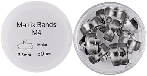 Dental Sectional Matrices with Holes 50/Pack - 3.5mm Sectional Dental Matrix System Contoured Metal Matrices (4.5) in Saudi Arabia