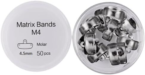 Dental Sectional Matrices with Holes 50/Pack - 3.5mm Sectional Dental Matrix System Contoured Metal Matrices (4.5) in Saudi Arabia