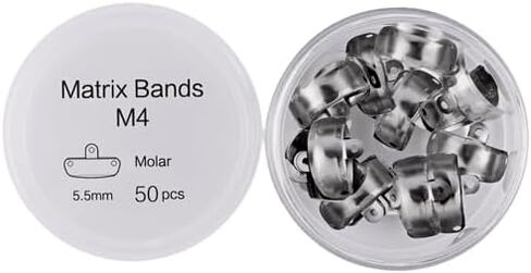 Dental Sectional Matrices with Holes 50/Pack - 3.5mm Sectional Dental Matrix System Contoured Metal Matrices (4.5) in Saudi Arabia
