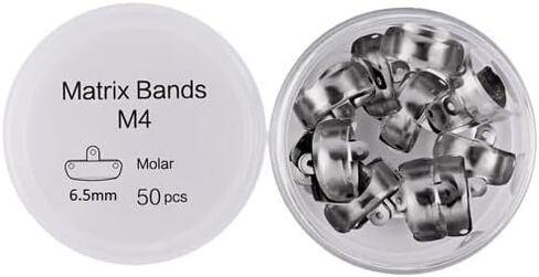 Dental Sectional Matrices with Holes 50/Pack - 3.5mm Sectional Dental Matrix System Contoured Metal Matrices (4.5) in Saudi Arabia
