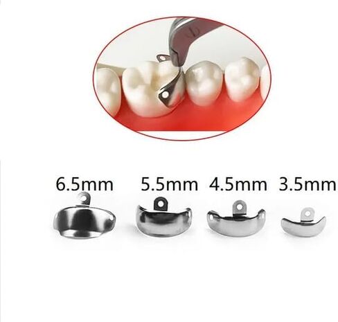 Dental Sectional Matrices with Holes 50/Pack - 3.5mm Sectional Dental Matrix System Contoured Metal Matrices (4.5) in Saudi Arabia
