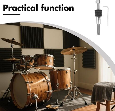 Threaded Cymbal Stacker Drum Mount Extension Arm Adjustable Compact Cymbal Boom Attachment for Drum Set Percussion Hardware Accessories in Saudi Arabia