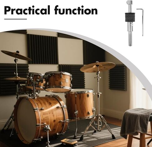 Milisten Cymbal Stacker Mount Arm with Threaded Clamp for Drum Rack Snare Drum Cymbal Mount Extension Percussion Hardware Accessory in Saudi Arabia