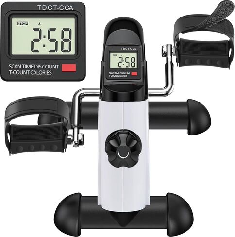Tabeke Under Desk Bike Pedal Erickiser - Mini Exercise Bike for Arm/Leg Exercise ، Pedal Exerciser لكبار السن مع شاشة LCD in Kuwait