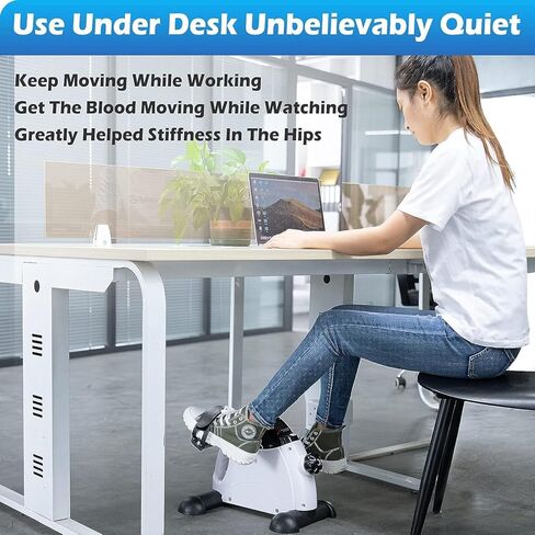 Tabeke Under Desk Bike Pedal Erickiser - Mini Exercise Bike for Arm/Leg Exercise ، Pedal Exerciser لكبار السن مع شاشة LCD in Kuwait