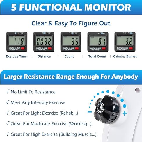 Tabeke Under Desk Bike Pedal Erickiser - Mini Exercise Bike for Arm/Leg Exercise ، Pedal Exerciser لكبار السن مع شاشة LCD in Kuwait