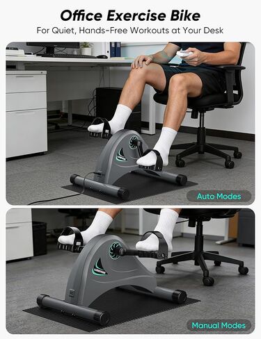 LUBBYGIM Mini Exercise Bike, Under Desk Bike Pedal Exerciser for Seniors & Physical Therapy, Electric Motorized Foot Pedal Machine for Arm and Leg Fitness, 6 Speed Levels in Saudi Arabia