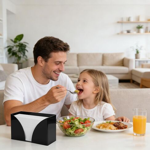 Paper Towel Dispenser，Black Paper Towel Holder，Acrylic Napkin Holder for Table，Can Wall-Mount C-Fold, Z-Fold, Trifold Paper Hand Towel Dispenser for Canteen Home and Commercial in Saudi Arabia