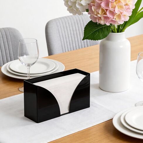 Paper Towel Dispenser，Black Paper Towel Holder，Acrylic Napkin Holder for Table，Can Wall-Mount C-Fold, Z-Fold, Trifold Paper Hand Towel Dispenser for Canteen Home and Commercial in Saudi Arabia