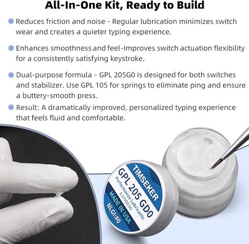 طقم تشحيم لوحة المفاتيح - GPL 205G0 0.17oz/5g وGPL 105 0.17oz/5g لمفاتيح لوحة المفاتيح الميكانيكية وتشحيم النوابض in Kuwait