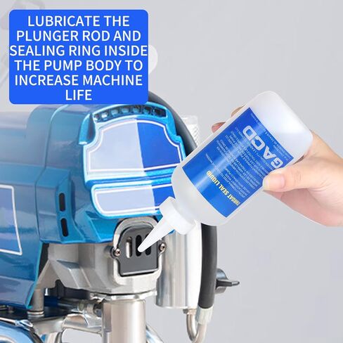 GregYoung Airless Paint Sprayer Pump Fluid Oil,Throat Seal Liquid,118ml *2 Bottle Armor,Compatible with Graco 210 230 390 395 490 495 595 3400 Airless Sprayer in Kuwait