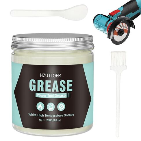 250g White Lubricating Grease,High Temperature Grease,Noise Reduction,Rustproof & Long-Lasting for Power Tool,Auto Wheel Bearings,Industrial Mechanical Components in Kuwait