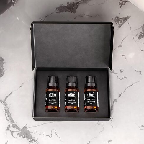 مجموعة هدايا مكونة من 3 قطع من زيت AirScent Santal Diffuser - ثلاثة مزيج من زيوت Santal العطرية الملهمة للناشرين والحرف اليدوية بالموجات فوق الصوتية وبدون ماء - 10 مل، 0.34 أونصة سائلة من الزجاجات in Saudi Arabia