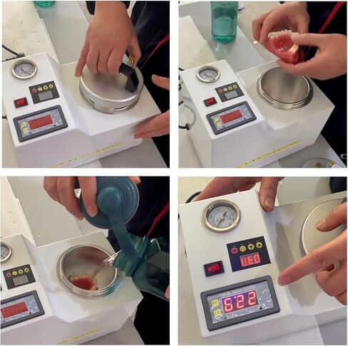 Dental Laboratory Automatic Digital Pressure Polymerizer Polymerization Machine with Air Pump for Repair Denture Base in Kuwait