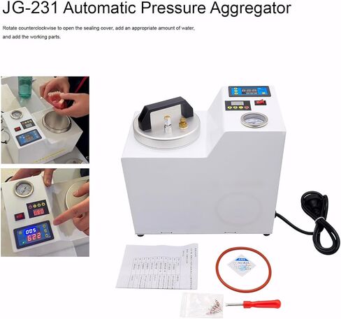 Dental Laboratory Automatic Digital Pressure Polymerizer Polymerization Machine with Air Pump for Repair Denture Base in Kuwait
