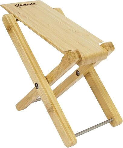 Miwayer Bamboo 4 Gears Adjustable Upscale Guitar Foot Rest Non-Slip Foot Stool Foldable Footrest from 4.5" up to 8"，Accessory for Classical Acoustic Guitar Part in Saudi Arabia