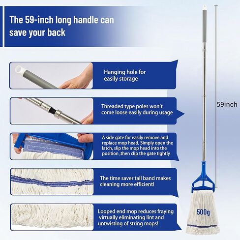 مجموعة ممسحة ذات ضغط جانبي 35QT ومجموعة عصارة على عجلات، باللون الأصفر، بما في ذلك ممسحة صناعية شديدة التحمل ومجموعة واحدة من قفازات التنظيف المطاطية الكبيرة in Kuwait