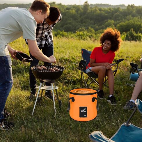 4 Pcs 5 Gallon Bucket Collapsible Foldable Buckets with Handle for Camping Fishing Hiking to Hold Water Foldfoldable Bucket Collapsible 5 galloning Container Carry Bag Portable Fold up Lightweight in Saudi Arabia