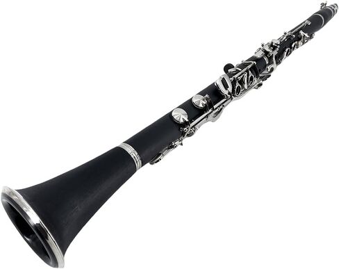 G Key Clarinet, Ebonite Body with Nickel-Plated Keys & 2 Barrels, Professional Grade Clarinet Complete Set with Hard Case, Mouthpiece & Accessories in Kuwait