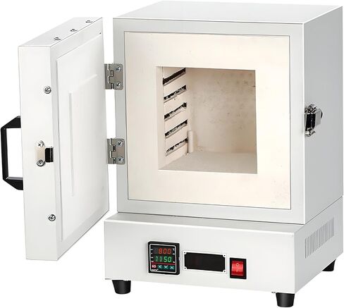 2000W Electric Kiln Furnace - 1150℃ High-Temperature Lab Muffle Oven for Metal Melting & Burnout, Enclosed Laboratory Furnace, Ideal for Jewelry & Casting Applications in Kuwait