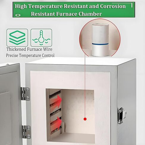 2000W Electric Kiln Furnace - 1150℃ High-Temperature Lab Muffle Oven for Metal Melting & Burnout, Enclosed Laboratory Furnace, Ideal for Jewelry & Casting Applications in Kuwait