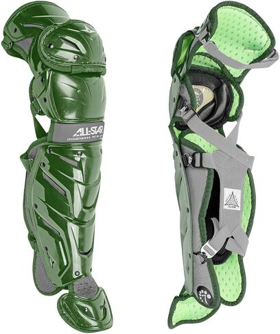 All-Star System 7 Axis Leg Guards - Youth - Elite-Level Protection with Patented LINQ Hinge, DeltaFlex Harness, Shapable Plastic Shells, and Full Coverage for Confident Blocking, Throwing, and Running in Kuwait