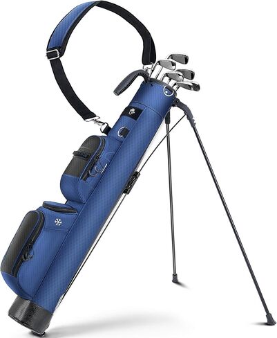 Golf Stand Bag, Lightweight Par 3 Carry Bag with Insulated Cooler Pocket, Easy to Carry and Durable, Ideal for Driving Range Pitch n Putt Executive Courses, Grey in Kuwait
