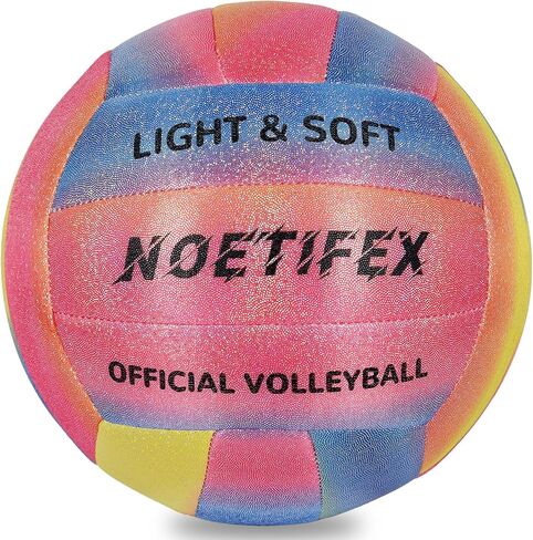 Soft Volleyball, Size 5 Super Soft Fabric Lightweight Volleyball for Indoor Practice, Quiet & Safe Training Ball for Kids, Youth & Beginners, Home & Yard Play (Deflated) in Saudi Arabia