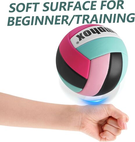 كرة طائرة ناعمة الحجم الرسمي 5 للفتيات المراهقات والأطفال المبتدئين تدريب الفريق 2026 نمط جديد للموسم الجديد متين للعب في الأماكن المغلقة في الهواء الطلق وممارسة الكرة الطائرة باللون الوردي in Kuwait