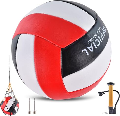 Volleyballs Official Size 5, Waterproof Soft Bulk Recreational Volley Balls with Pump and Net Bag for Indoor Outdoor Beach Pool Water Sand Game Training Match Gift for Beginner in Kuwait