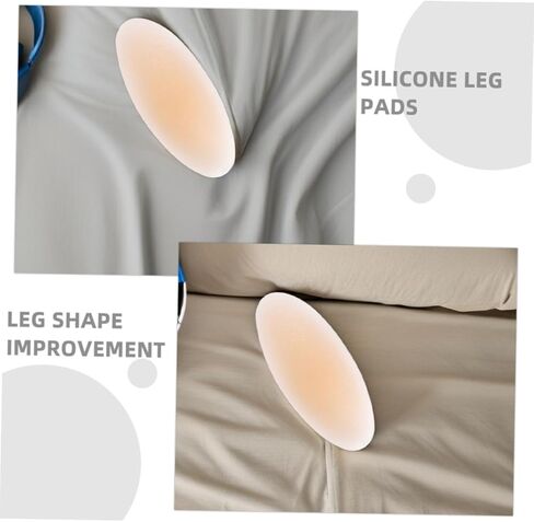 minkissy 2 Pairs Silicone Calf Protector Pads Self-Adhesive Leg Pads Kit Skin Color Anti-Chafing for Women Leg Shape Correction and Sports Use in Saudi Arabia