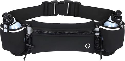 حزام جري قابل للتعديل مع زجاجات مياه، يناسب الهواتف، 5.9 أونصة، حقيبة المشي لمسافات طويلة والخصر in Kuwait