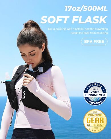 سترة للجري (متوسطة) وزجاجة مياه غازية in Kuwait